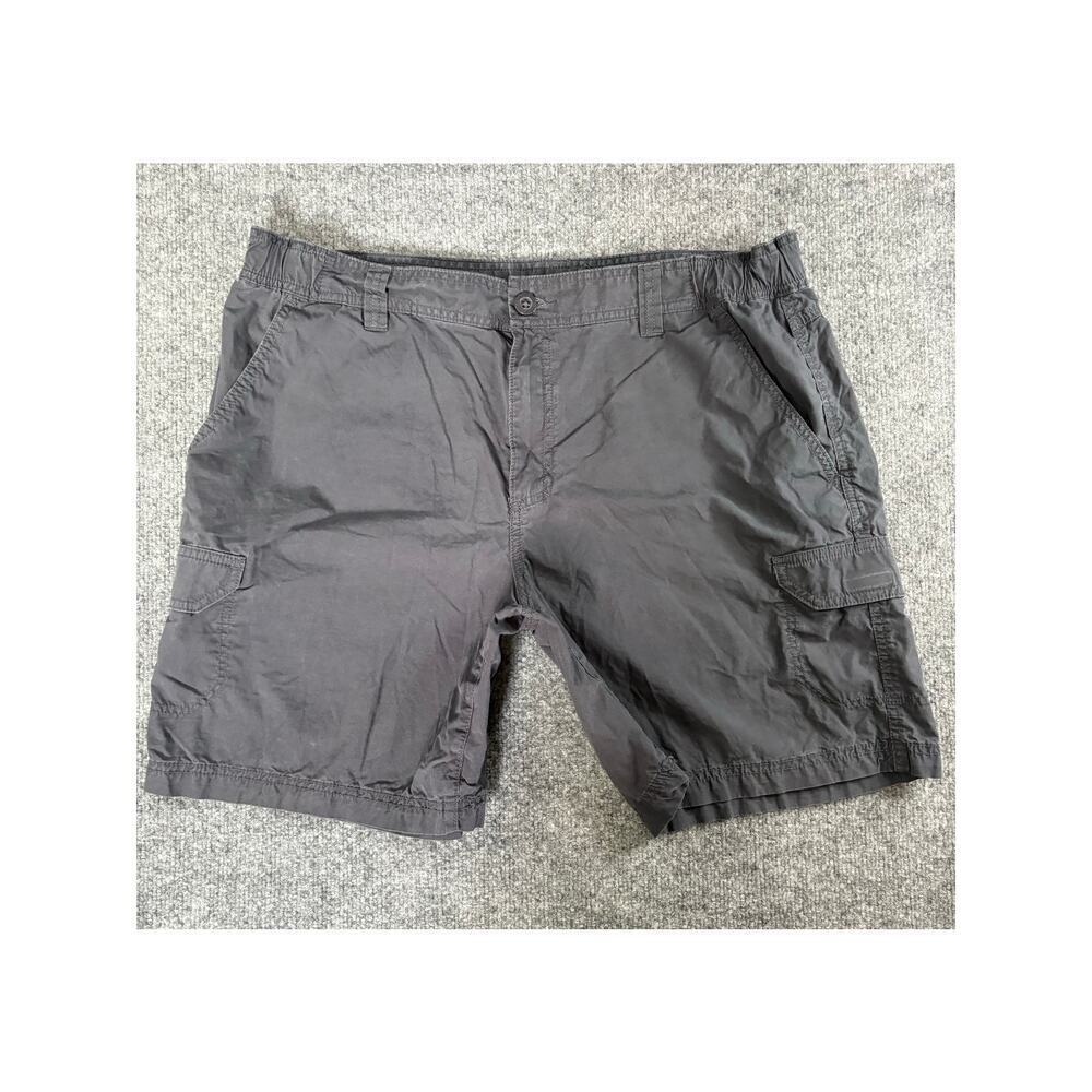 Columbia Men's Cargo Shorts Grey Sz 38 8 inch inseam 100% Cotton Hiking Outdoor